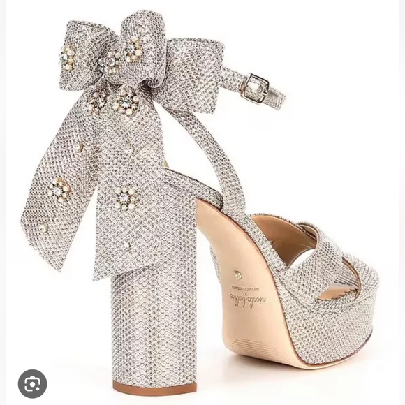 ANTONIO MELANI Silver Metallic Platform Sandals main image 3